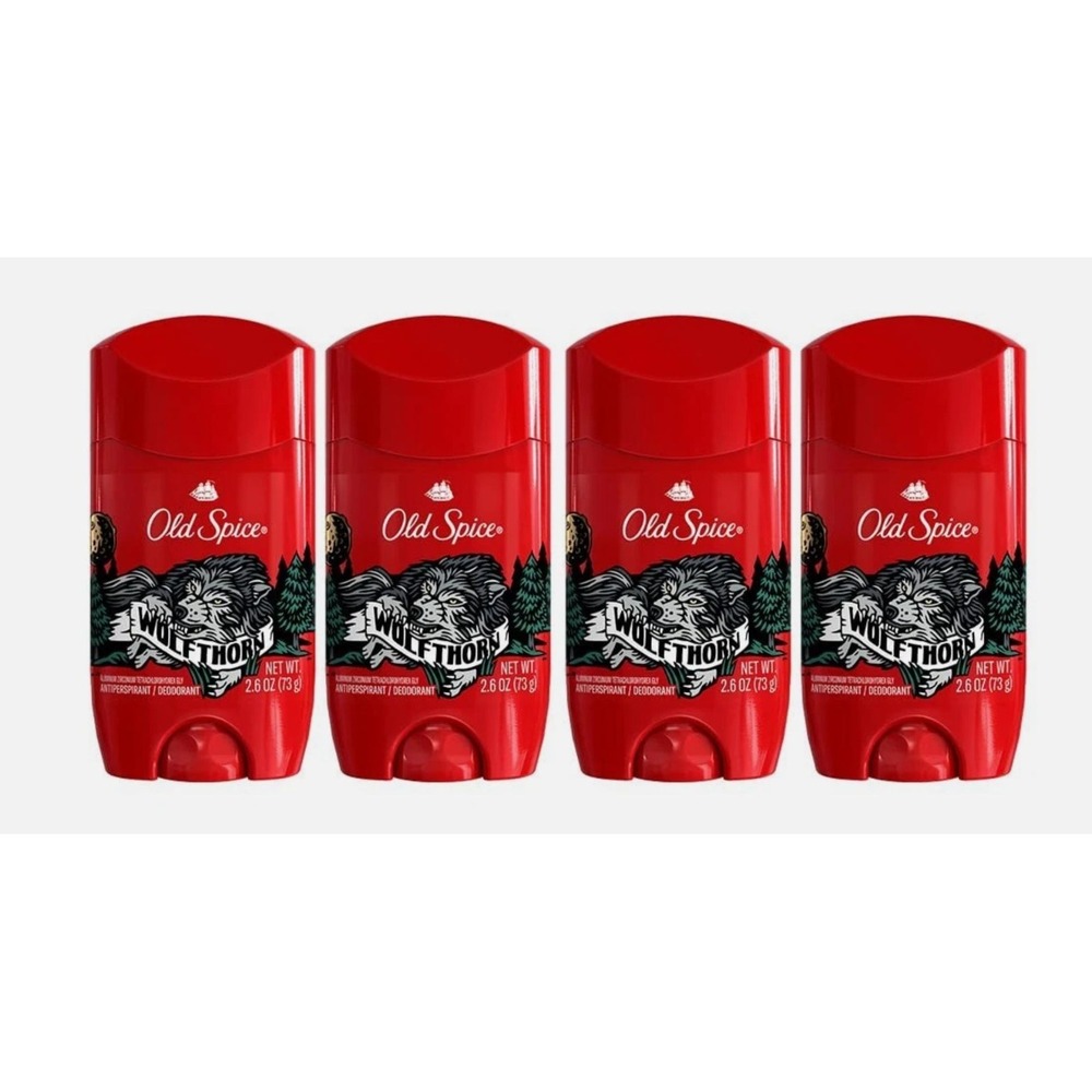 4X Wild Collection Wolfthorn Scent Men's Invisible Solid Deodorant AntiPerspiran
